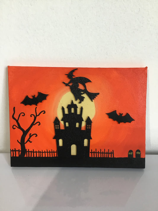 Haunted House stretched Canvas