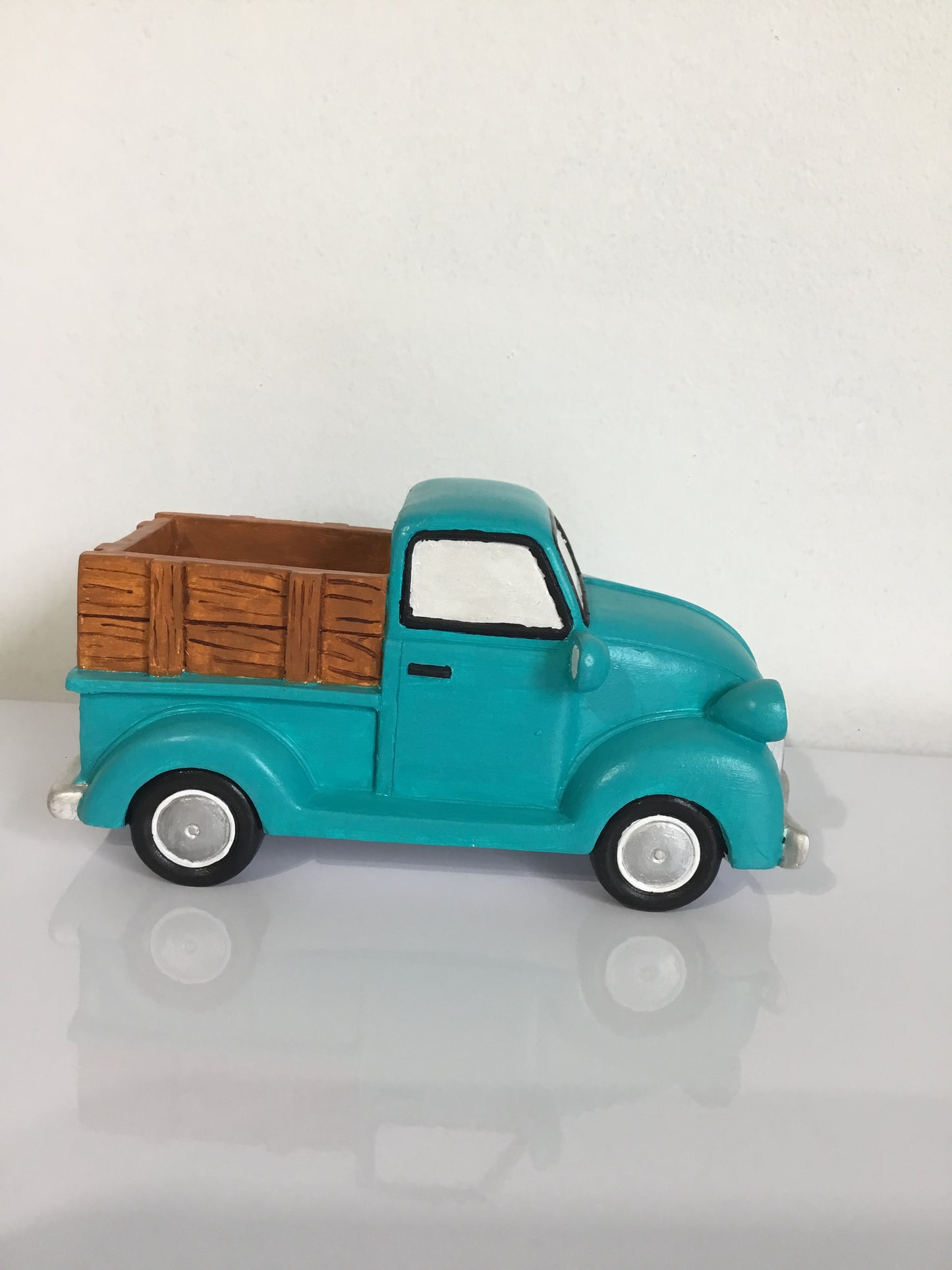 Teal Truck Planter Decor