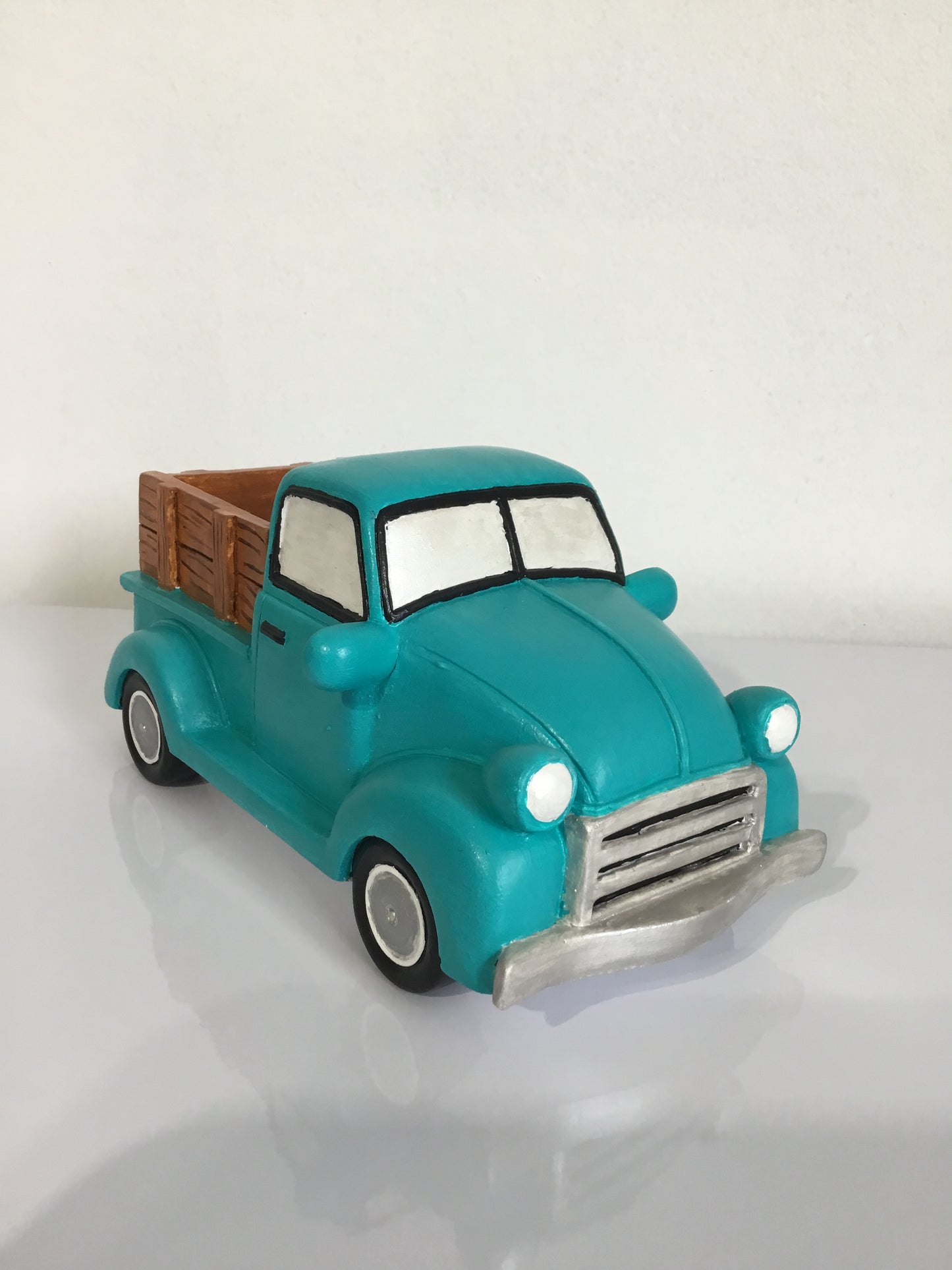 Teal Truck Planter Decor