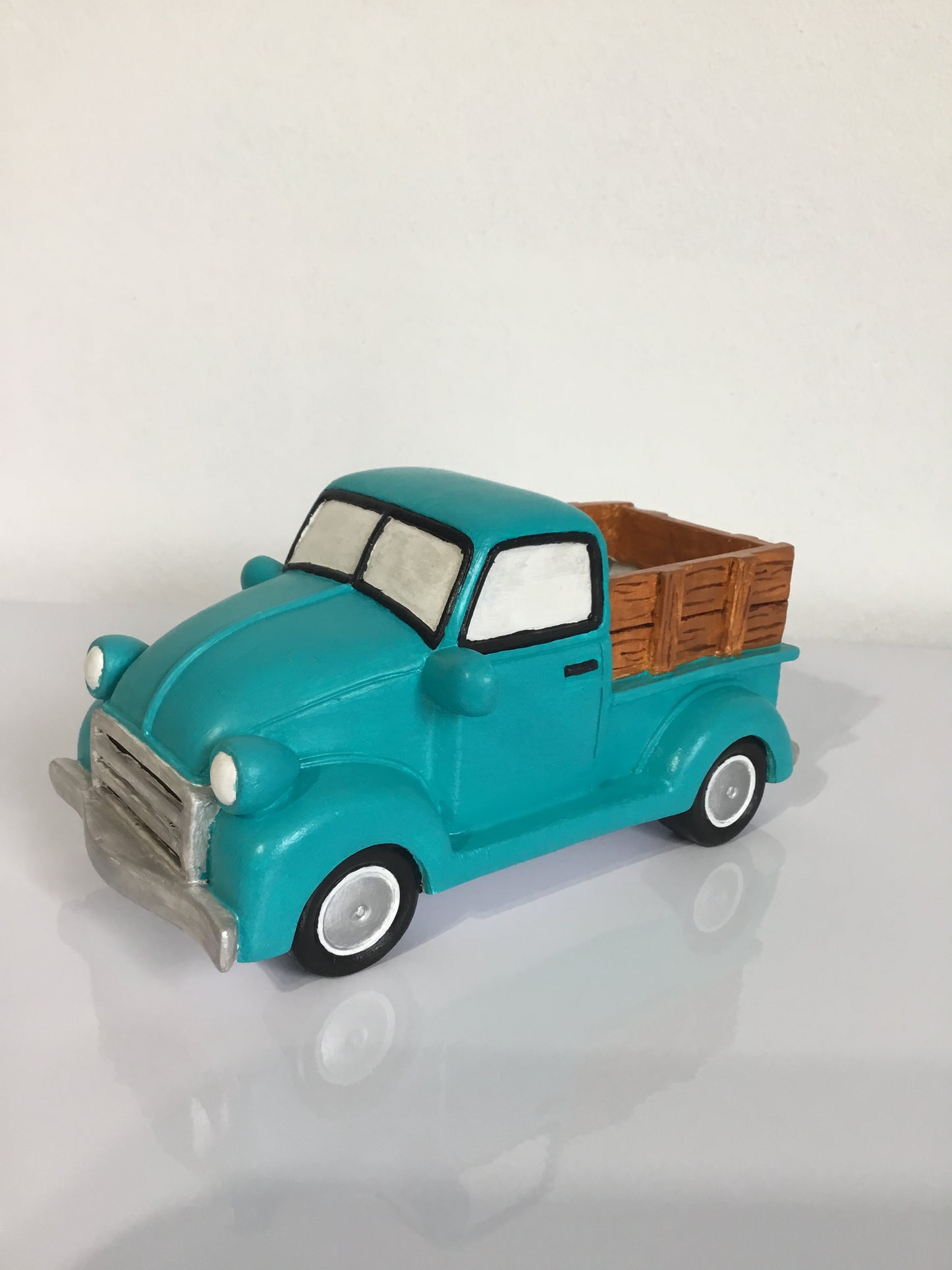 Teal Truck Planter Decor