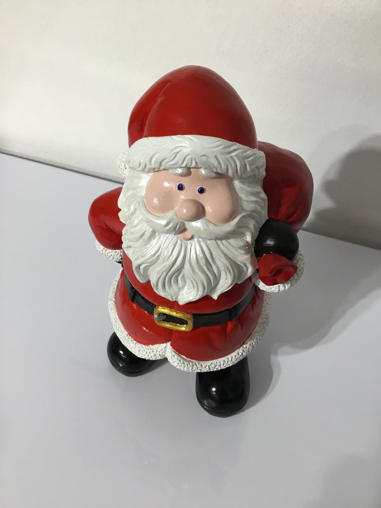 Hand-Painted Santa Claus Holding Bag