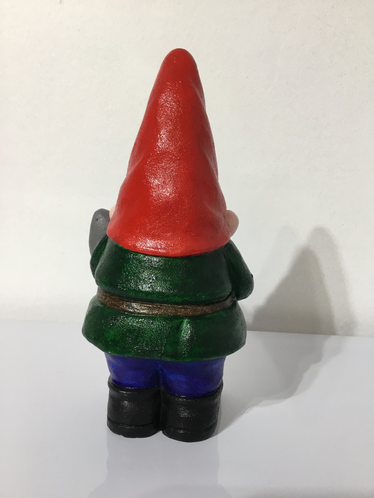 Hand-Painted Gnome Holding Shovel