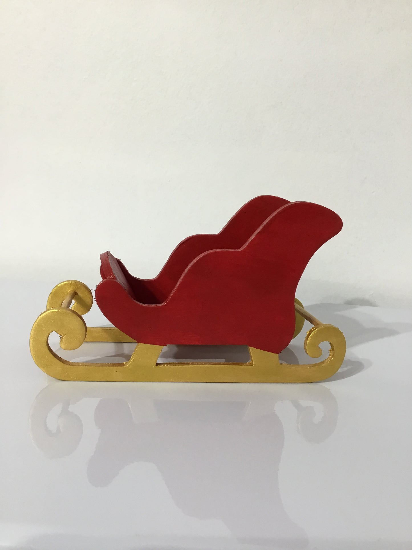 Hand-Painted Wood Sleigh