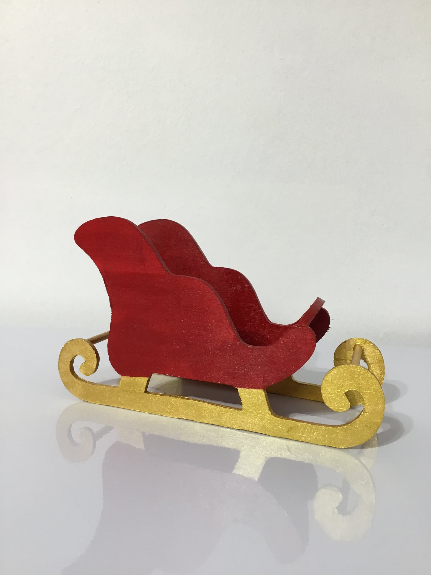 Hand-Painted Wood Sleigh