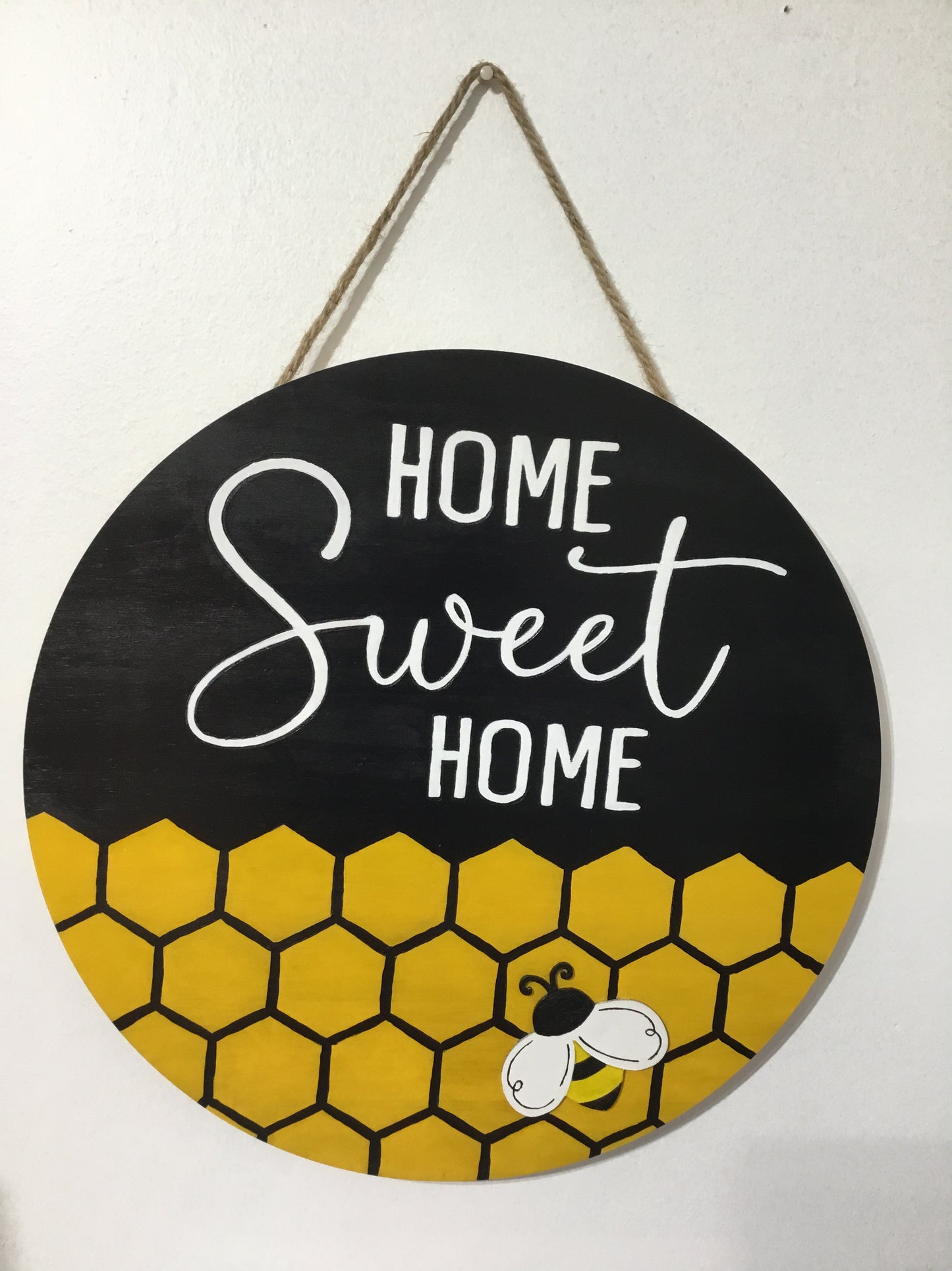 Hand-Painted Home Sweet Home Wood Sign