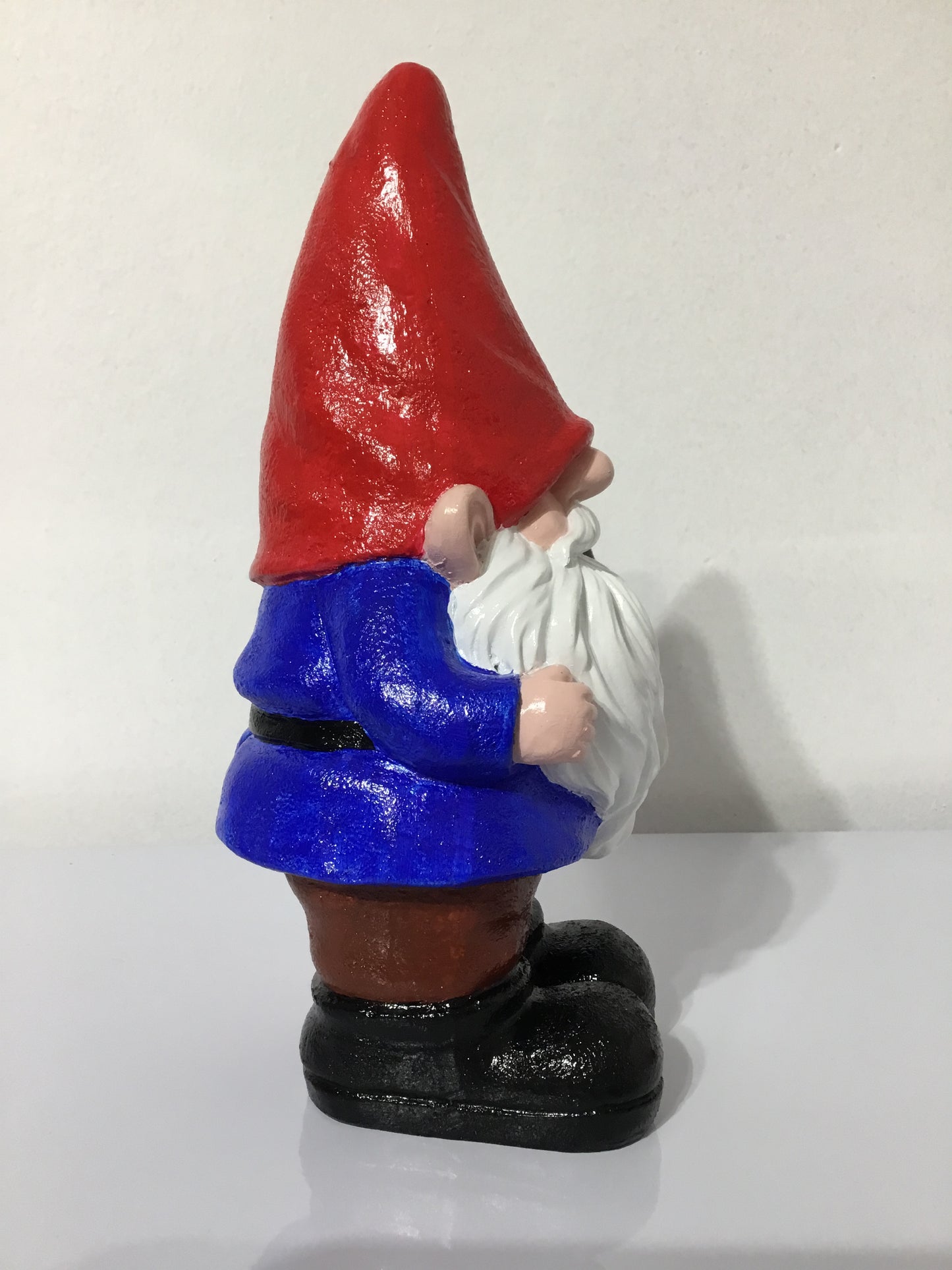 Hand-Painted Gnome Holding Shovel