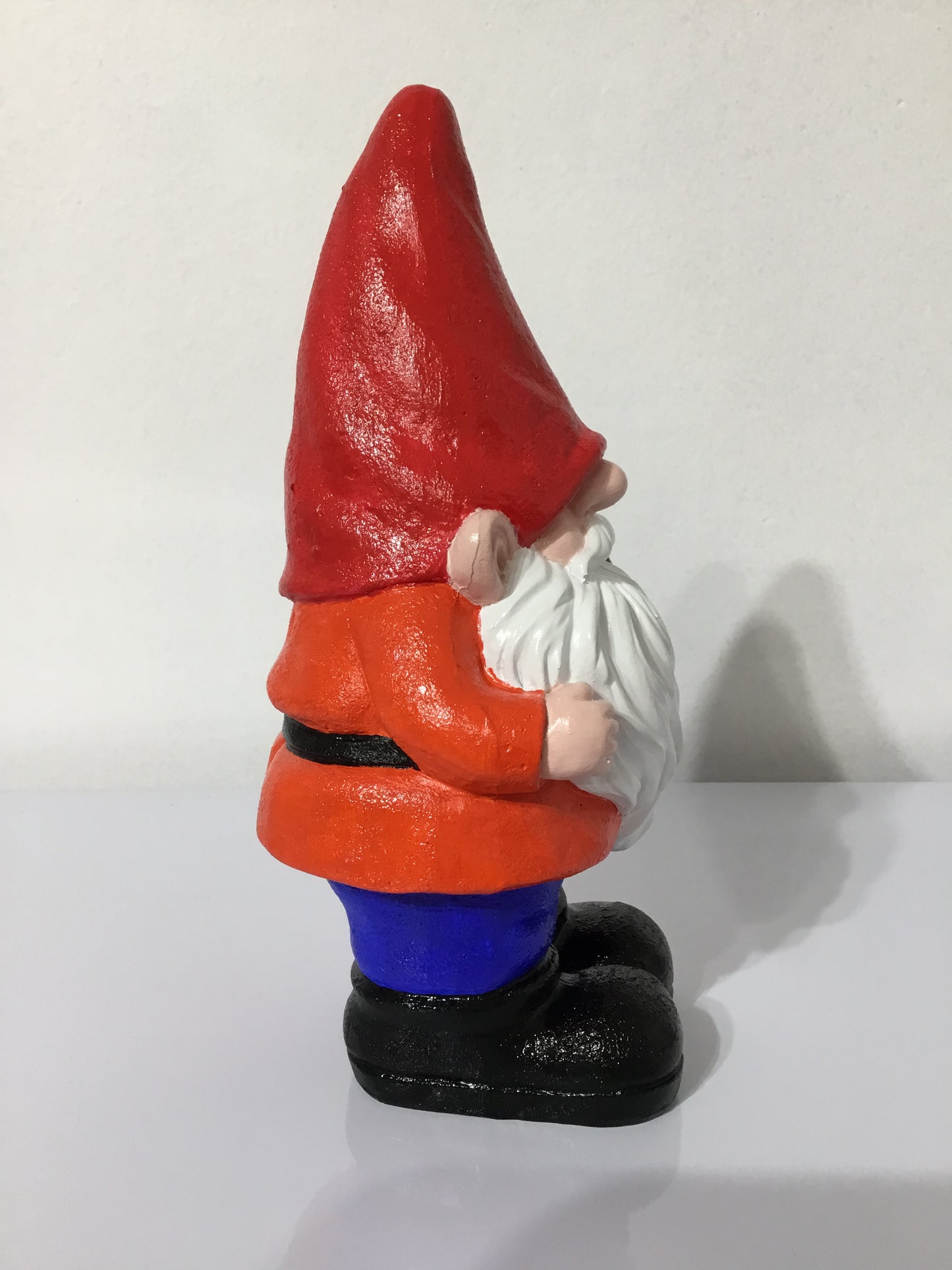 Hand-Painted Gnome Holding a Shovel