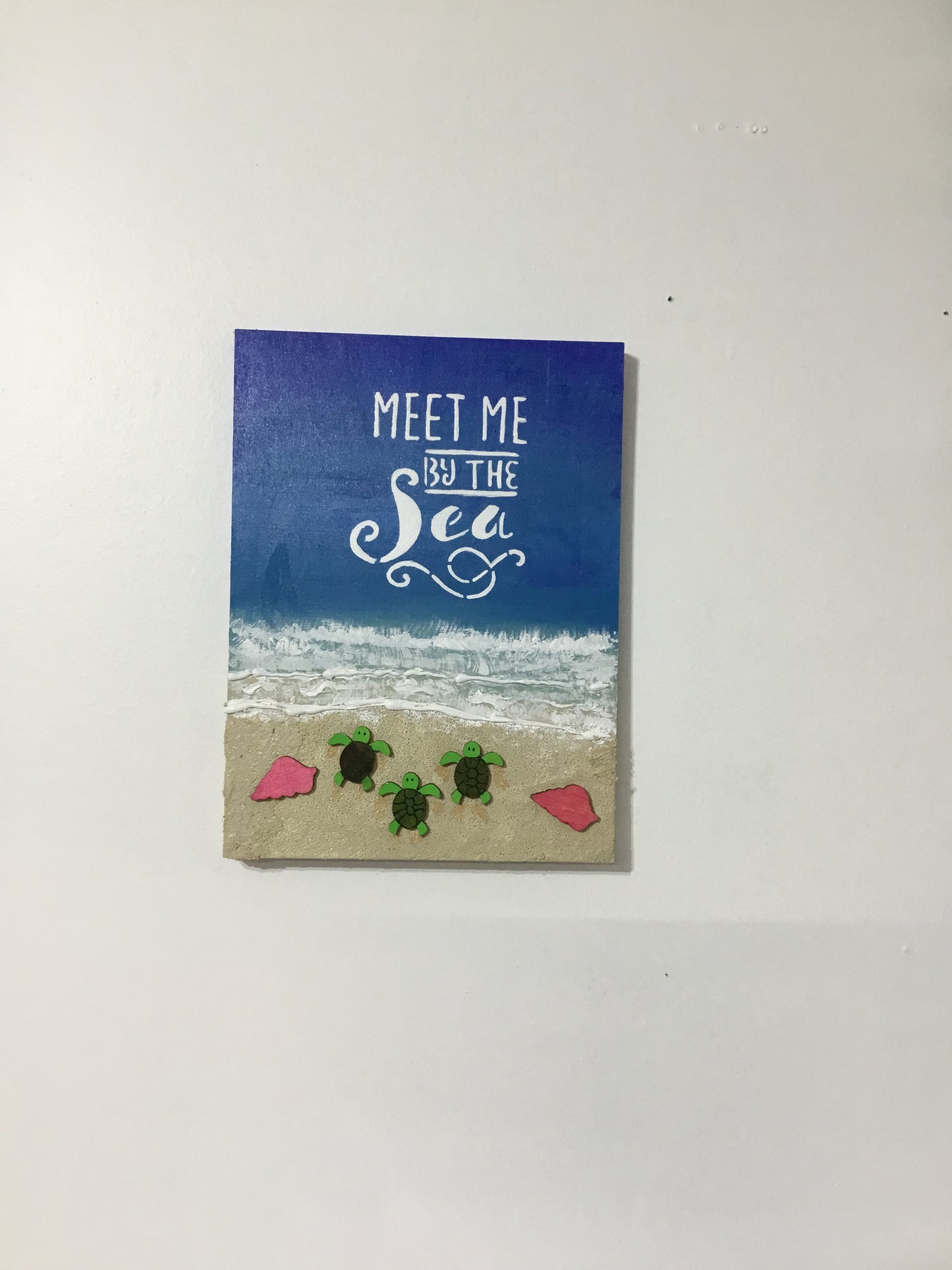 Meet Me By The Sea Wood Canvas