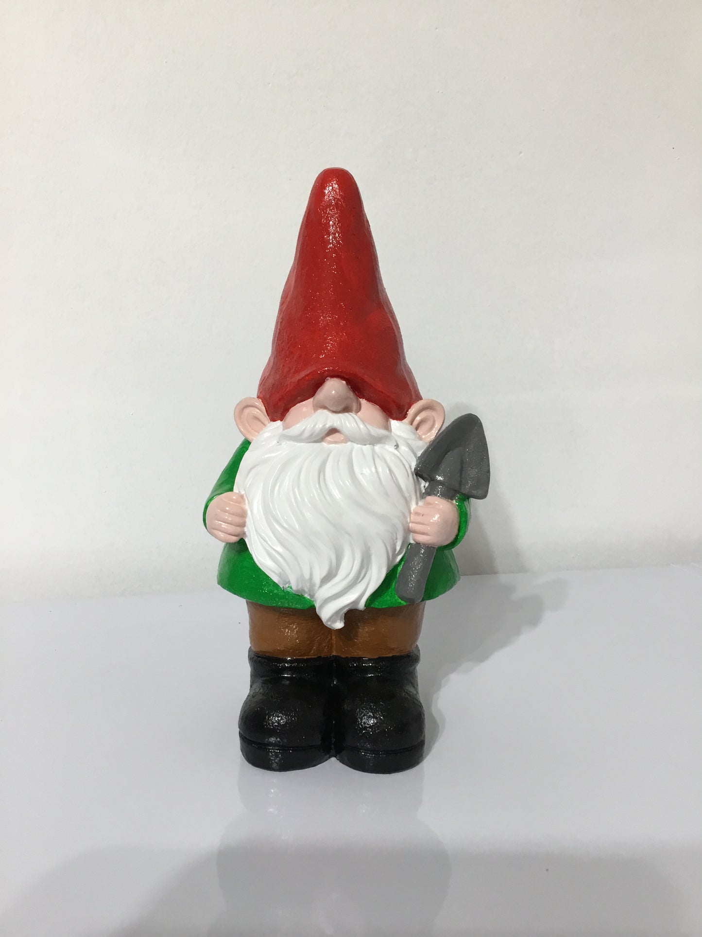 Hand-Painted Gnome holding a Shovel