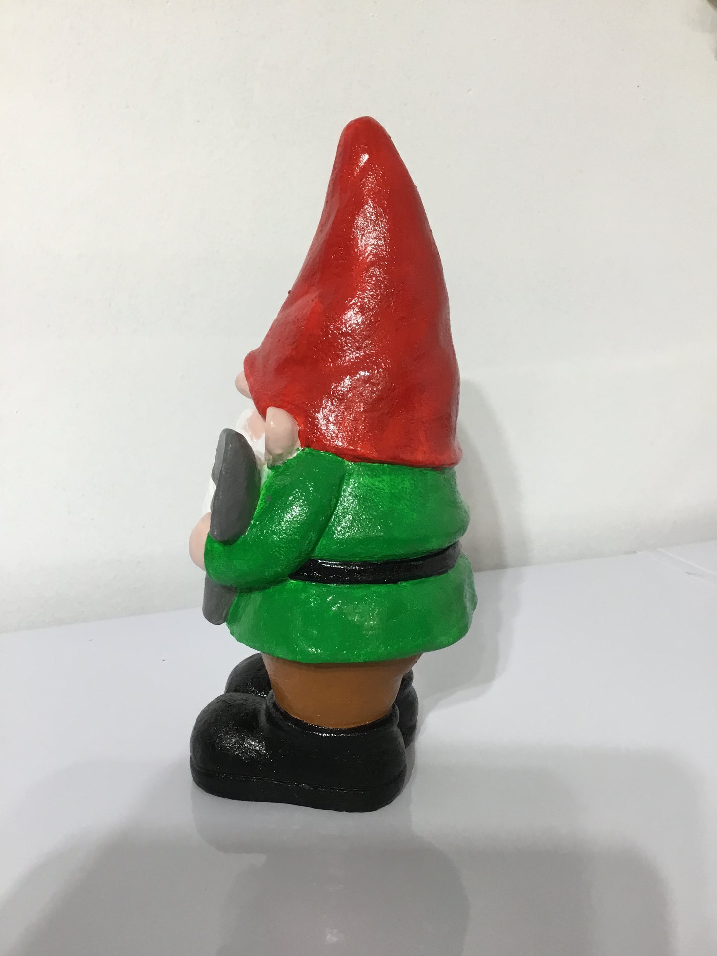 Hand-Painted Gnome holding a Shovel