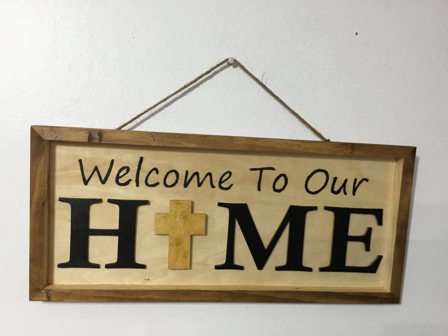 Welcome To Our Home Interchangeable wood sign