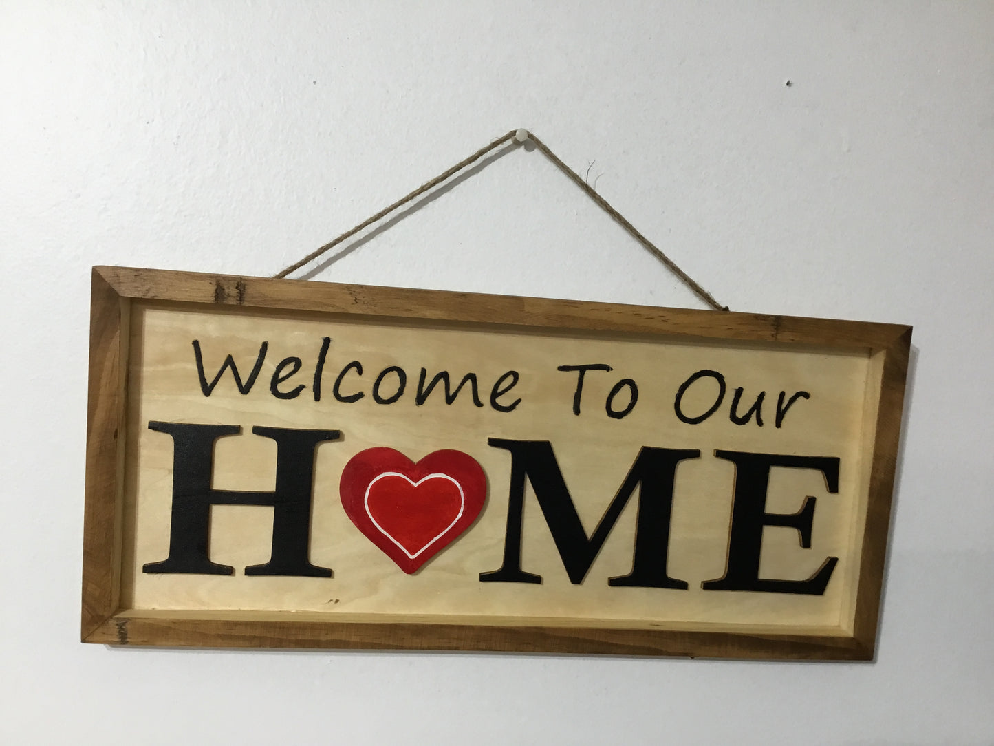 Welcome To Our Home Interchangeable wood sign