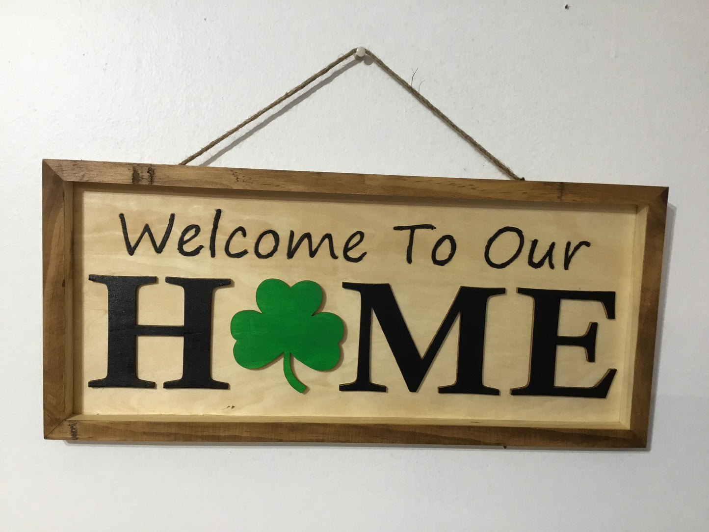 Welcome To Our Home Interchangeable wood sign