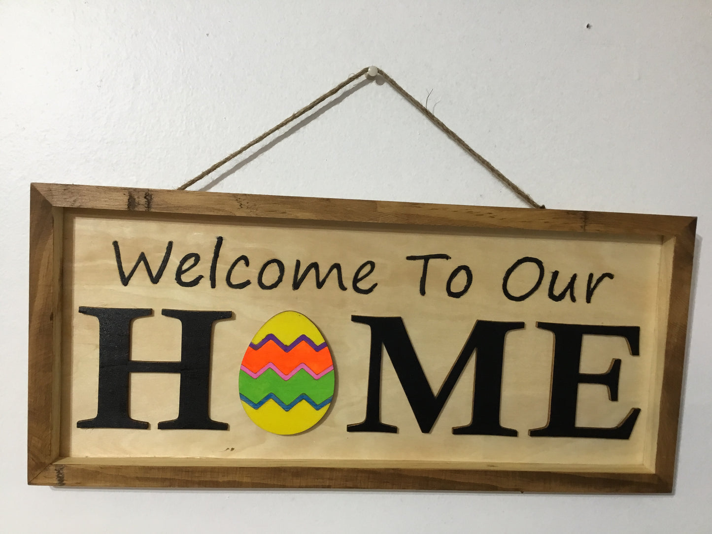 Welcome To Our Home Interchangeable wood sign