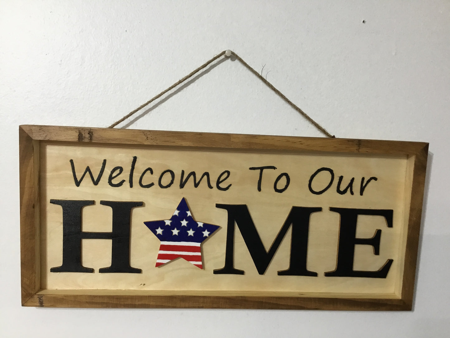 Welcome To Our Home Interchangeable wood sign