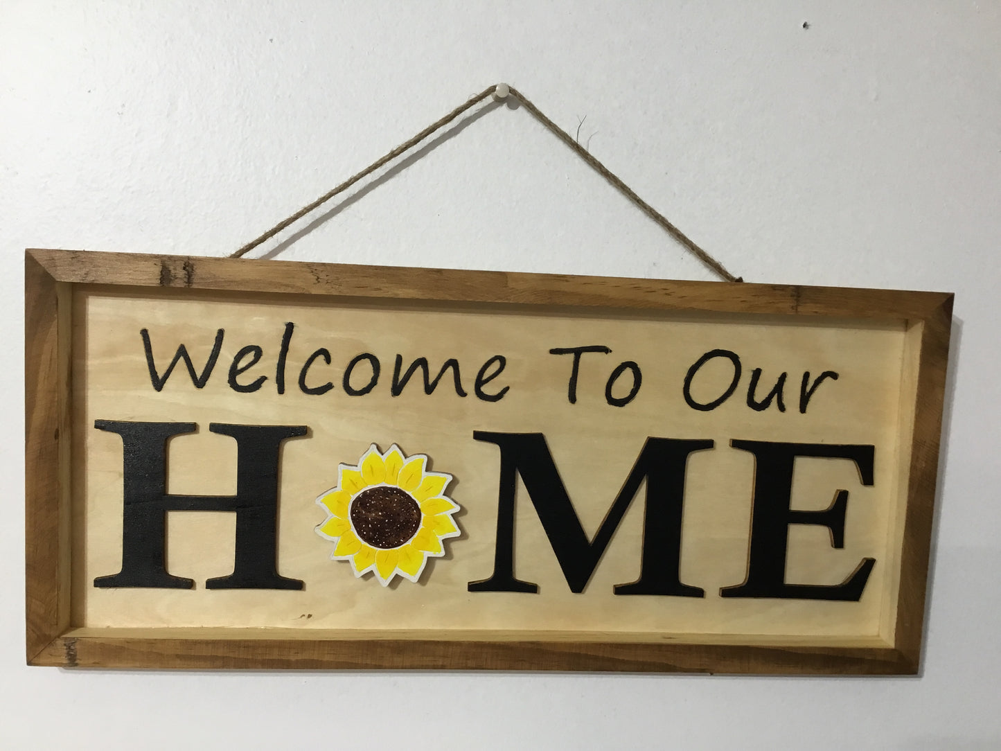 Welcome To Our Home Interchangeable wood sign