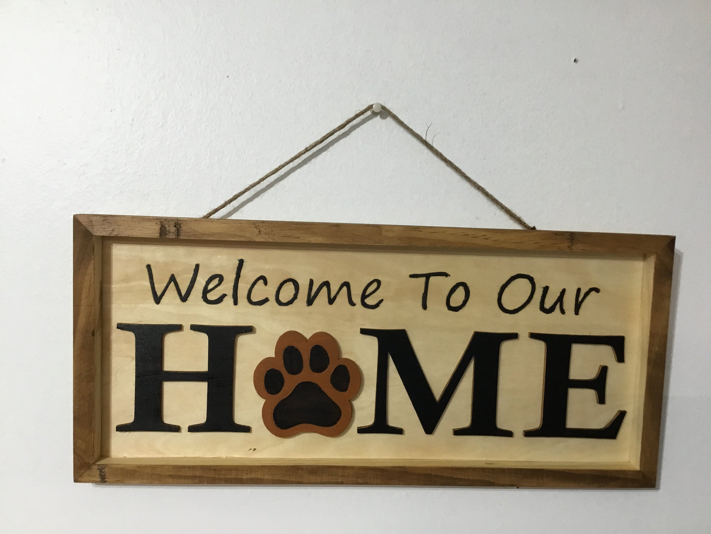 Welcome To Our Home Interchangeable wood sign