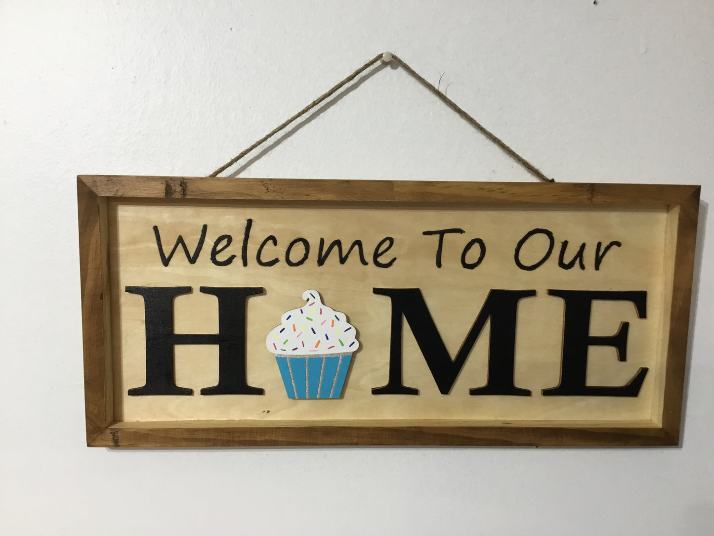 Welcome To Our Home Interchangeable wood sign