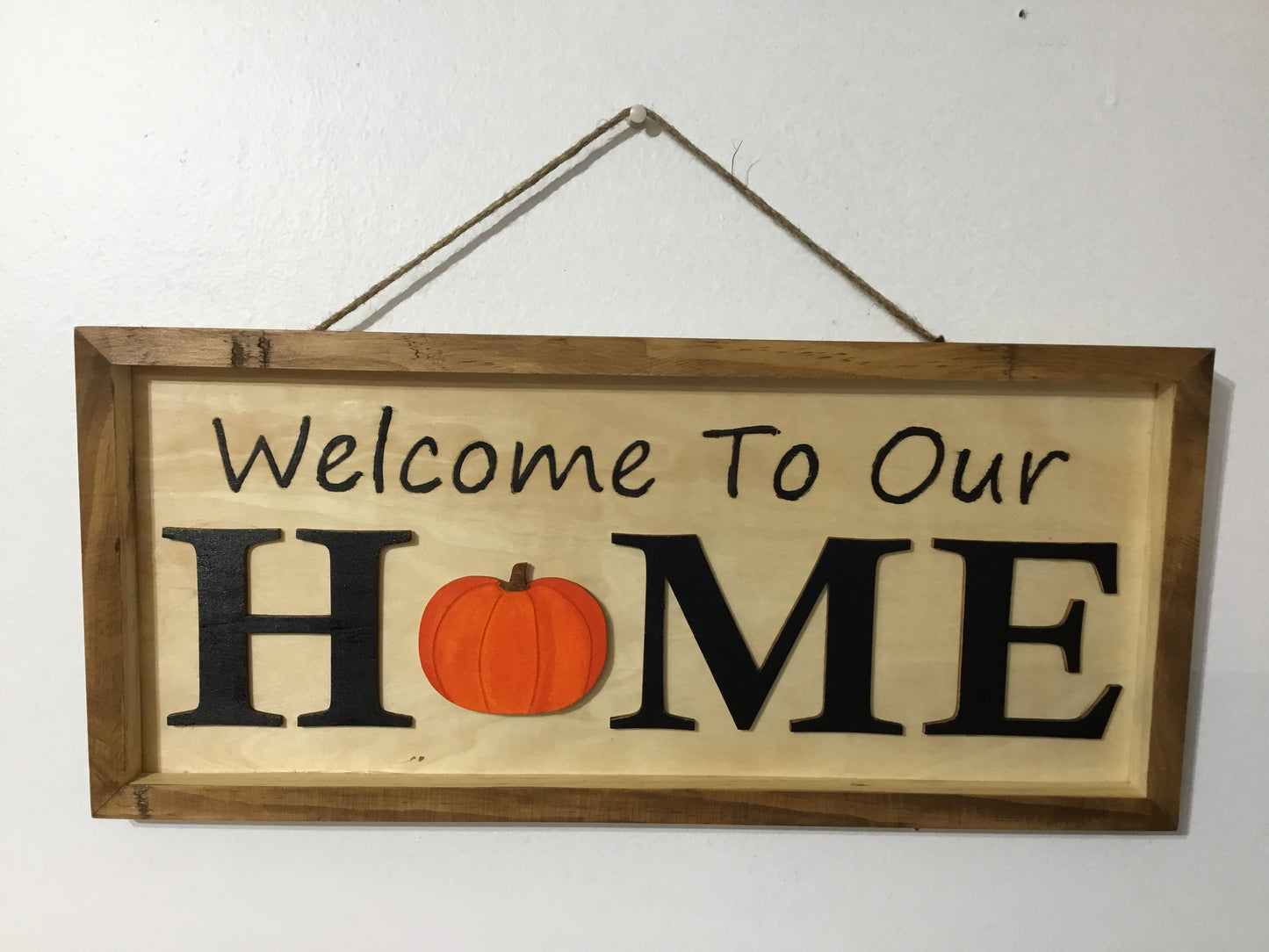 Welcome To Our Home Interchangeable wood sign