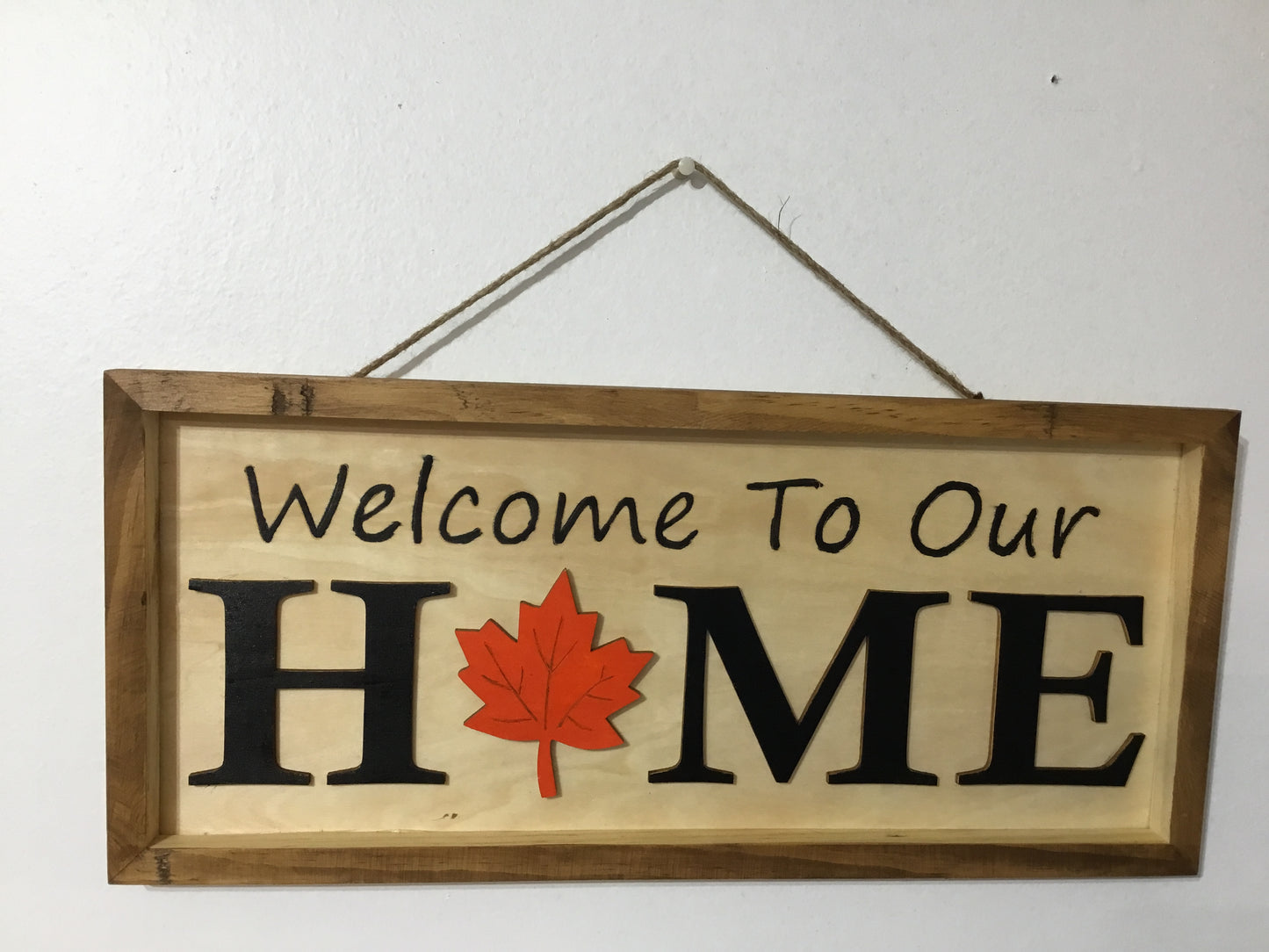 Welcome To Our Home Interchangeable wood sign