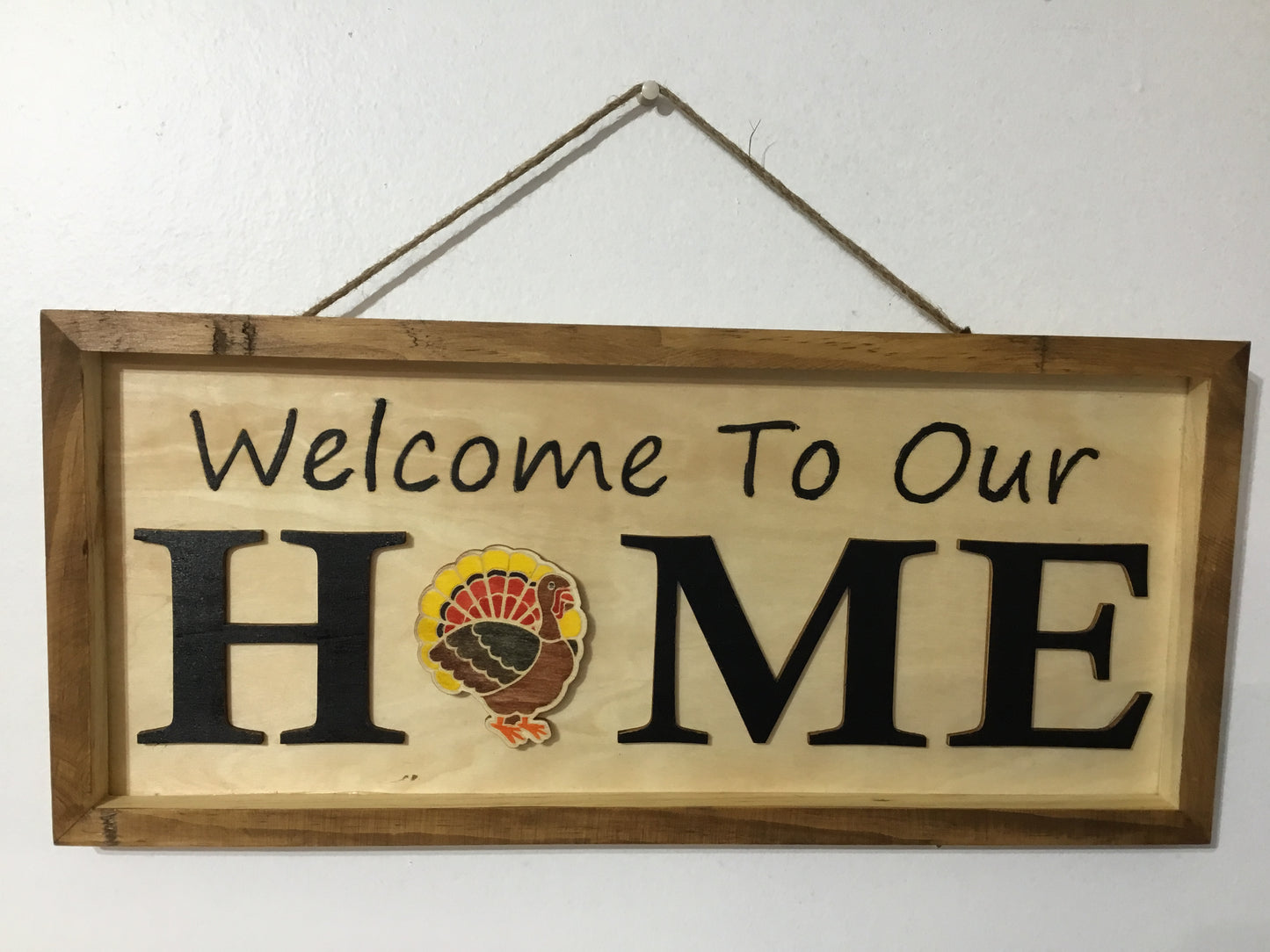 Welcome To Our Home Interchangeable wood sign