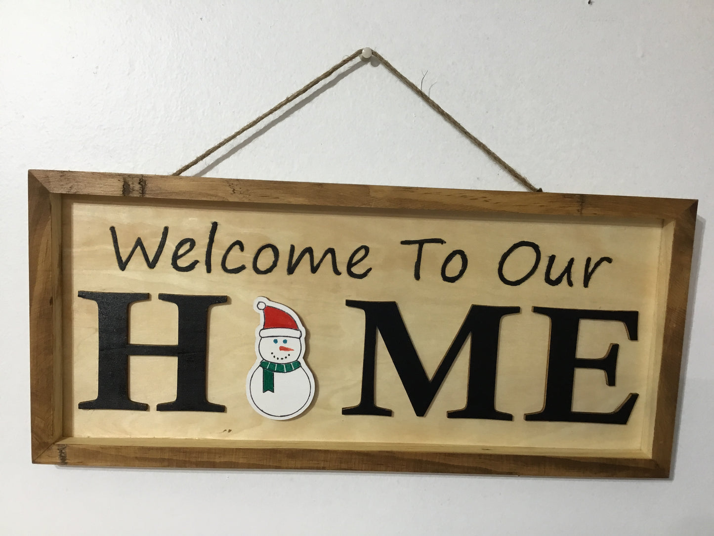 Welcome To Our Home Interchangeable wood sign