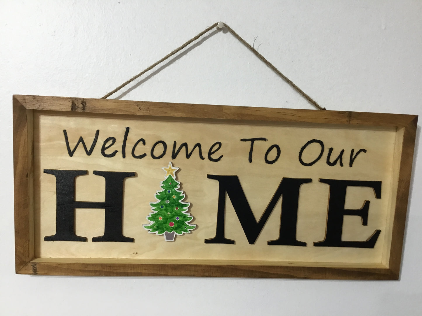 Welcome To Our Home Interchangeable wood sign