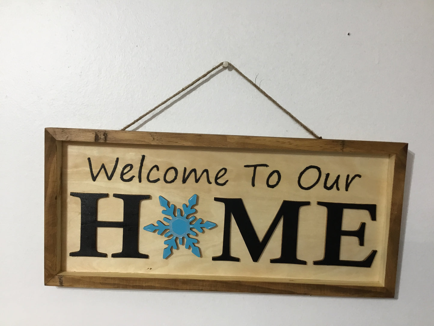 Welcome To Our Home Interchangeable wood sign